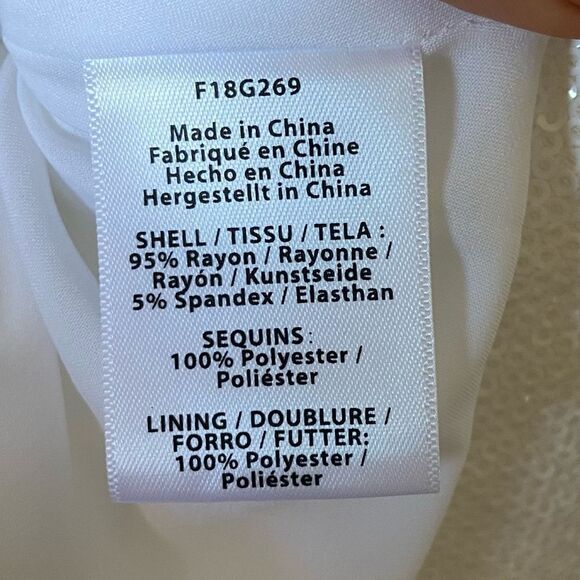 NWT Rachel Zoe Heather Fluid Maxi White Dress Sequin Size 4 - Picture 17 of 17